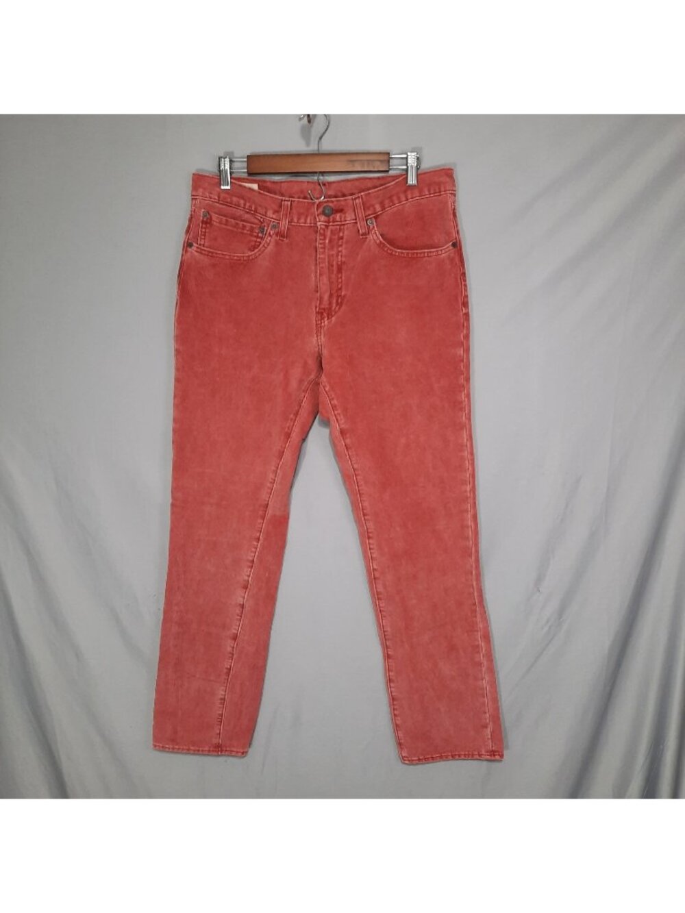 Levis Corduroy Pants Mens Size 34x32 511 Premium Red Chino Stretch Slim Fit